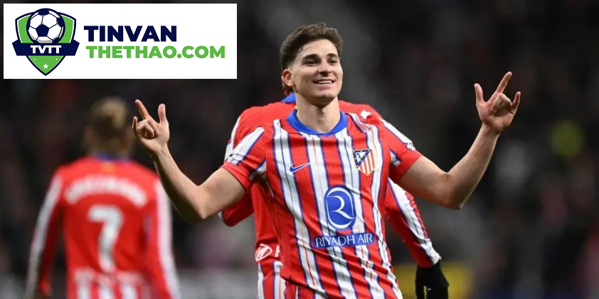 Julián Alvarez tiếp tục phong độ chói sáng tại Atletico Madrid (Ảnh: Getty).