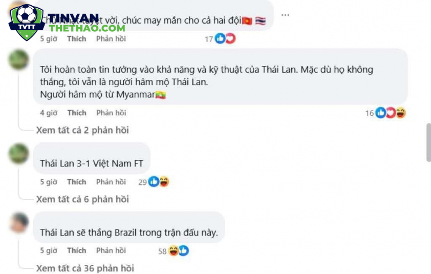Nhiều CĐV Đông Nam Á tin Thái Lan sẽ tạo nên bất ngờ. Nhiều CĐV Đông Nam Á tin Thái Lan sẽ tạo nên bất ngờ.