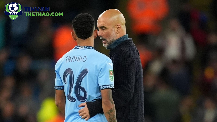 Guardiola đang phát huy tốt những phẩm chất của Savinho – Ảnh: Getty