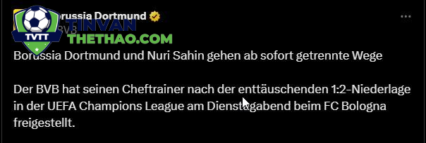 “Ten Hag Có Thể Là Tân HLV Của Dortmund Sau Khi Nuri Sahin Bị Sa Thải?”