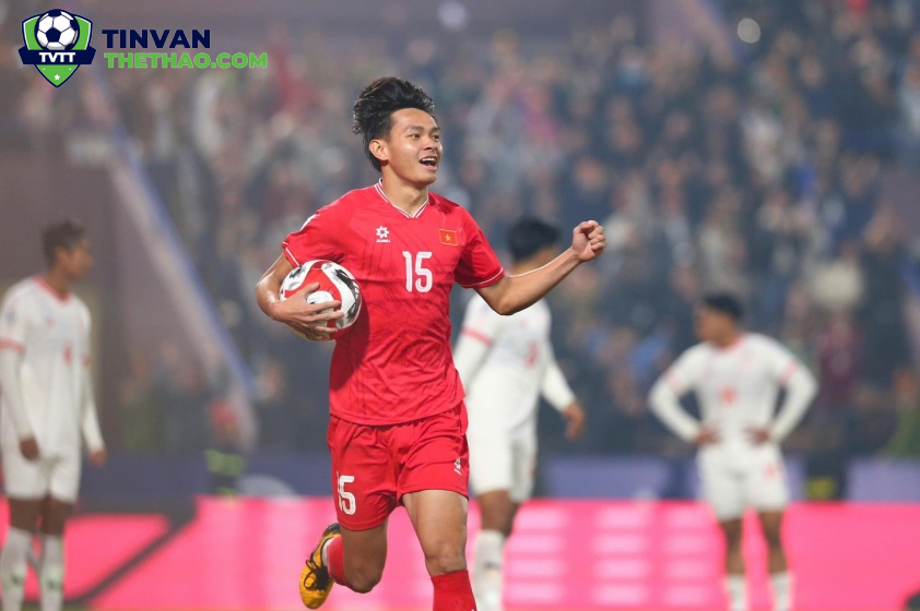 Bùi Vĩ Hào vừa ghi bàn cho ĐT Việt Nam ở AFF Cup 2024 (Ảnh: VFF)